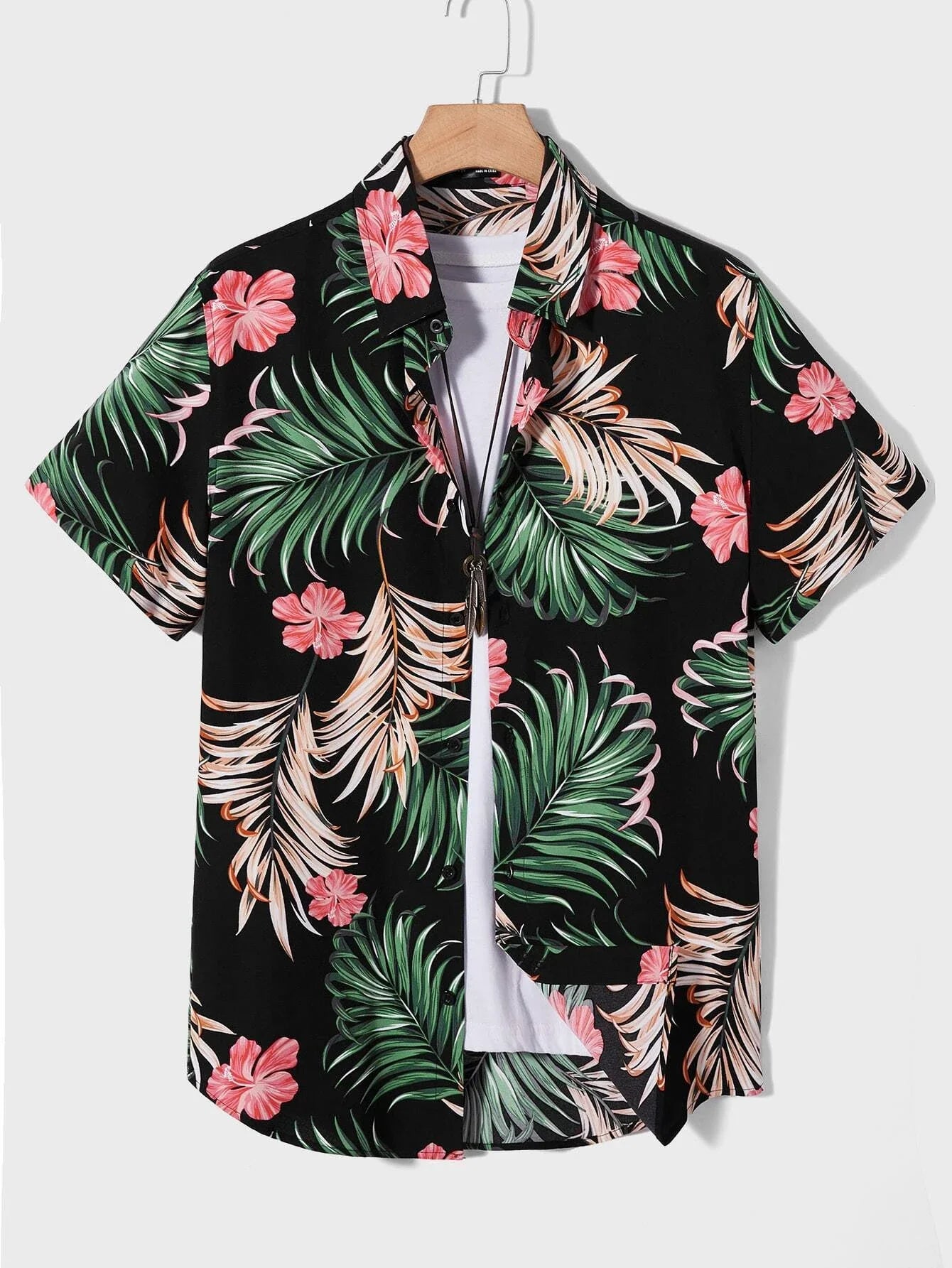 Hawaiian Vacation Shirt for Men - Soft, Airy & Colorful Short Sleeve Top with Palm Tree & Ocean Wave Designs - KHOY