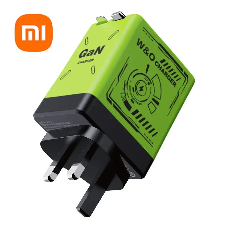 Xiaomi GaN120W Ultra Fast Charger With Retractable Type-C Lightning Cable Fast Charging Adapter For iPhone16 iPad Samsung Huawei - KHOY