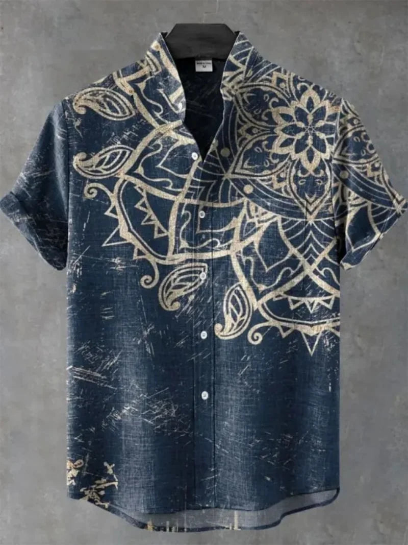 Hawaiian shirt 3D printed shirt retro casual summer vacation men's top - KHOY