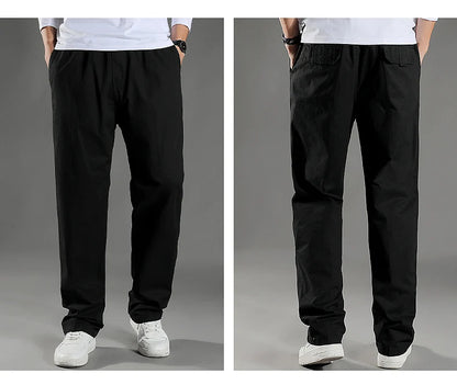 Men's Cargo Pants Summer 100% Cotton Work Wear New in Large Size 6XL Casual Climbing Joggers Sweatpants Hombre Autumn Trousers - KHOY