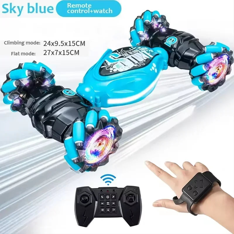 New 4WD RC Car Climbing Stunt LED Electric Cars Gesture Induction Deformation Twist Remote Controlled Car Electronic Toys Gifts - KHOY