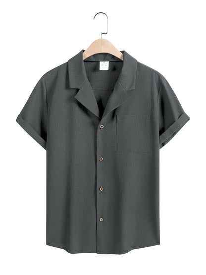 2025 Hawaiian Shirt Men's Shirt Breathable Lightweight Shirt Short Sleeve Shirt Summer Casual Shirt 3XL Summer Blouse Male - KHOY