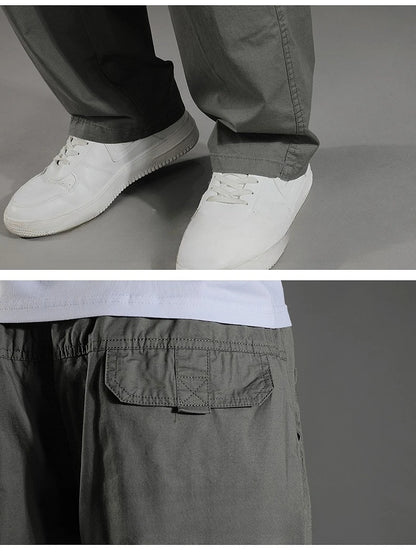 Men's Cargo Pants Summer 100% Cotton Work Wear New in Large Size 6XL Casual Climbing Joggers Sweatpants Hombre Autumn Trousers - KHOY