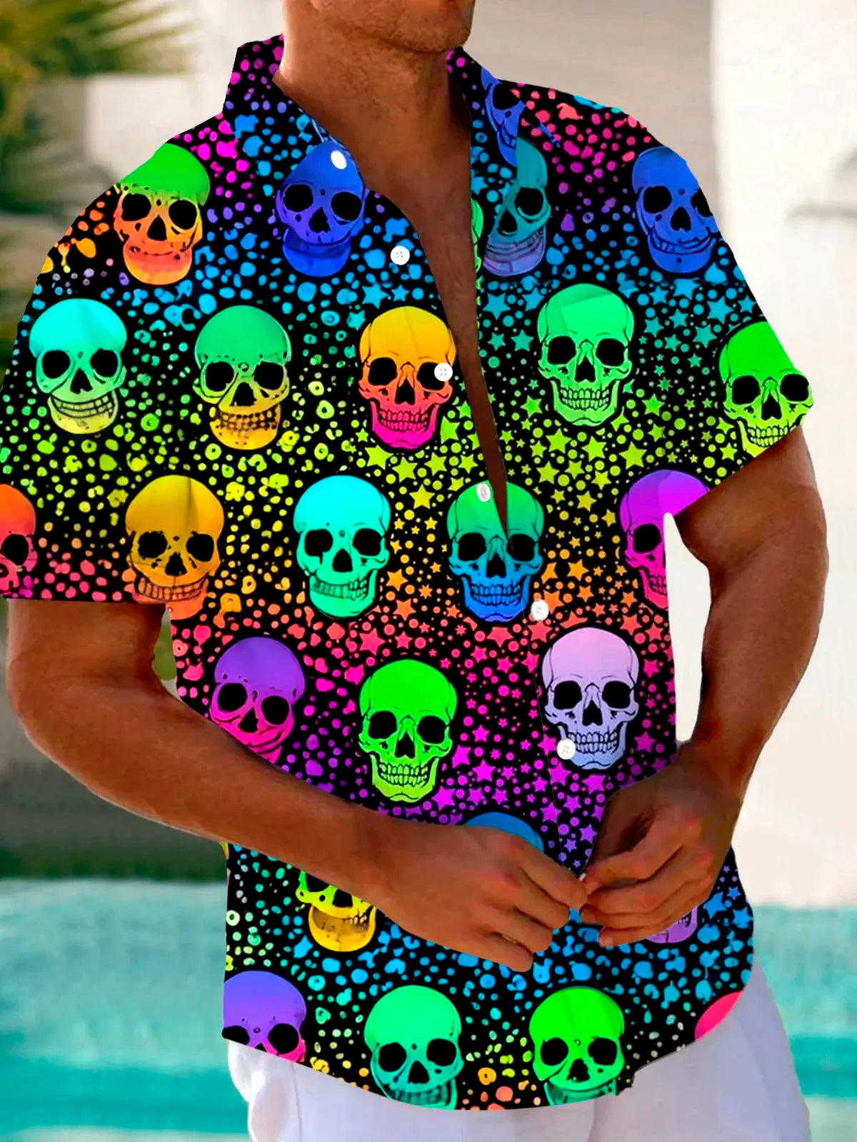 Men's Hawaiian Shirts 3D Print Basic Style Fashion Button Colorful Shirt Lapel Streetwear Hawaiian Blouse shirts for men Summer - KHOY
