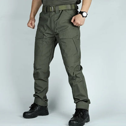 Men's Cargo Pants Multi-Pocket Work Trousers Casual Outdoor Hiking Military Tactical Pants Wear-Resisting Splash-proof Trousers - KHOY