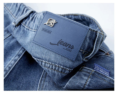 Men's Straight-Leg Jeans, Minimalist for All Seasons, Loose with Drape, Narrow-Wide Leg, Retro Casual Long Pants, Sizes 28-38 - KHOY