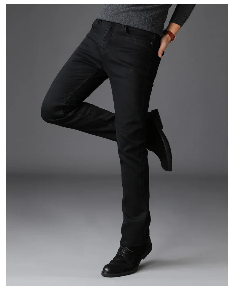 Men Classic Advanced Fashion Brand Jeans Jean Homme Man Soft Stretch Black Biker Masculino Denim Trousers Mens Pants Overalls - KHOY