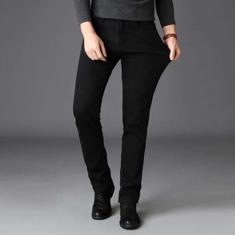Men Classic Advanced Fashion Brand Jeans Jean Homme Man Soft Stretch Black Biker Masculino Denim Trousers Mens Pants Overalls - KHOY