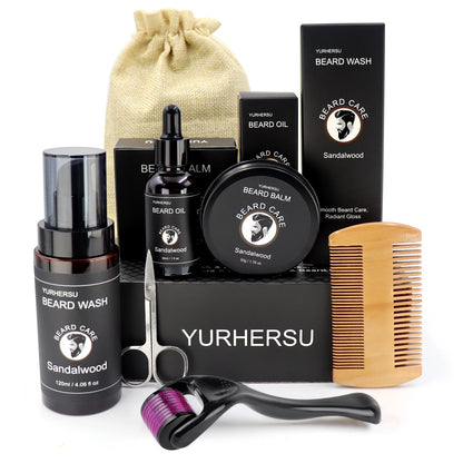 Exquisite lifestyle, starting from beard: 7-piece beard set for comprehensive care - KHOY