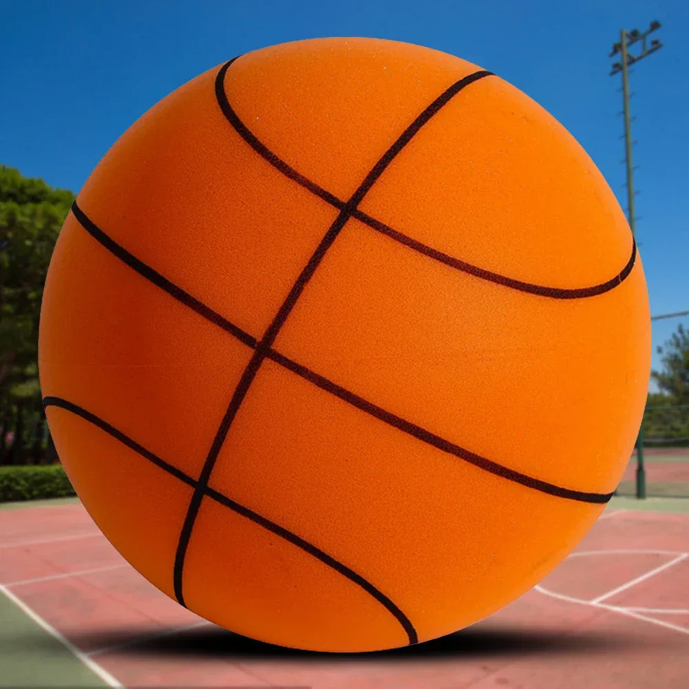Kids Indoor Silent Basketball Ball 21/18cm High-Resilience Foam Silent Basketball Lightweight Small Basketball Basket Sports Toy - KHOY