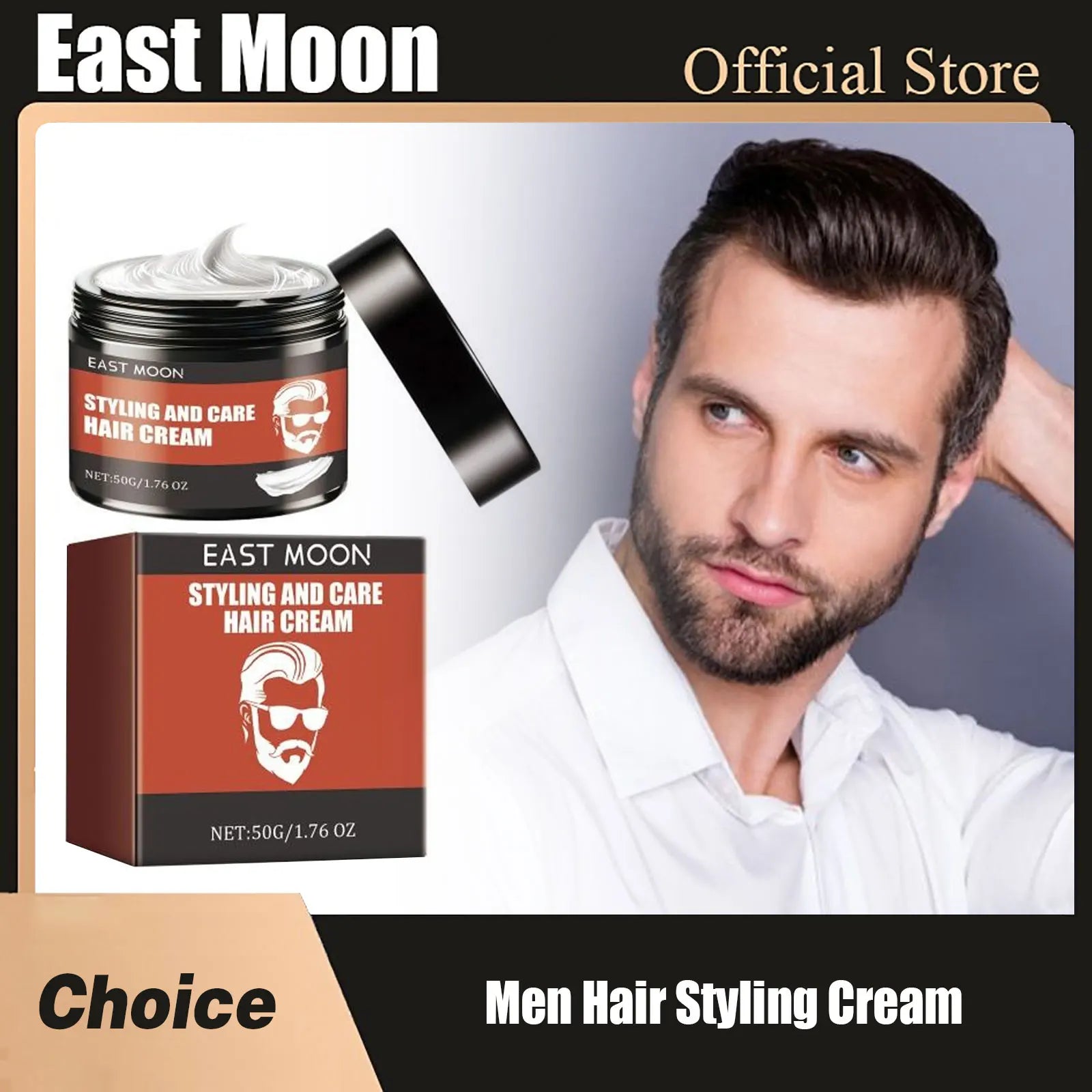 Men Hair Styling Cream Improving Curly Non Greasy Reducing Frizz Strong Holding Edge Control Long Lasting Finishing Hair Pomade - KHOY