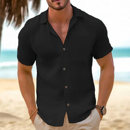 2025 Hawaiian Shirt Men's Shirt Breathable Lightweight Shirt Short Sleeve Shirt Summer Casual Shirt 3XL Summer Blouse Male - KHOY