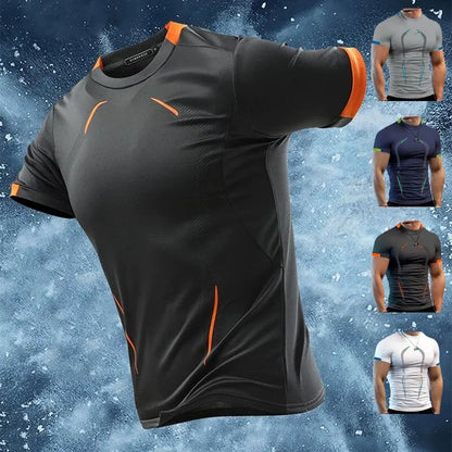 Men New Compression Shirt Men Fitness Gym Super Hero Sport Running T-Shirt Fitness Training Breathable Quick Dry Short Sleeve - KHOY