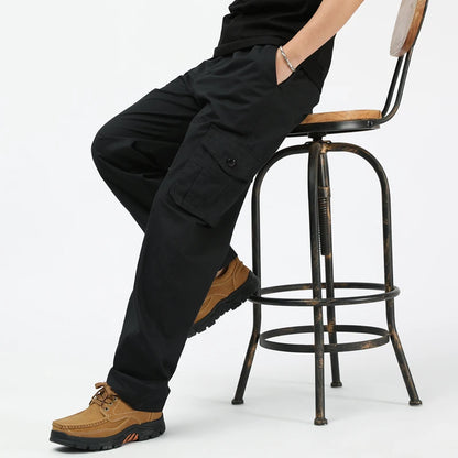 Mens Cargo Pants Cotton Casual Pants Summer Spring Cotton Work Wear Climbing Joggers Sweatpants Hombre Autumn Trousers - KHOY