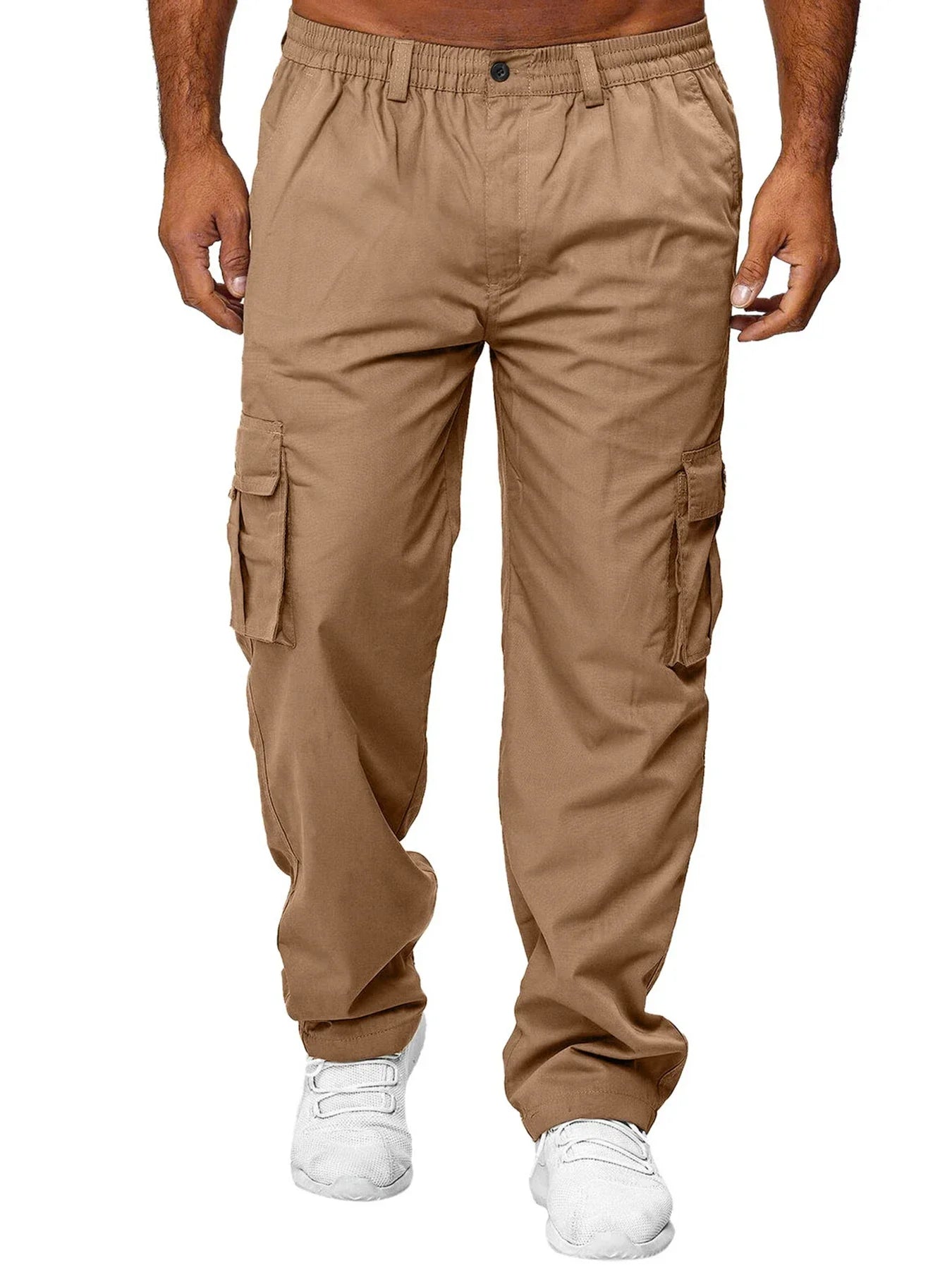 Men's Cargo Pants Outdoor Work Trousers Summer Casual Multi-Pocket Long Trousers Durable Breathable Sweatpants Hiking Pants - KHOY
