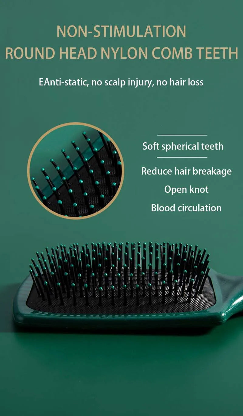 Hair Massage Air Cushion Comb Brush Scalp Hairbrush Detangle Anti Static Salon Hairdressing Styling Tool For Straight Curl Hair - KHOY