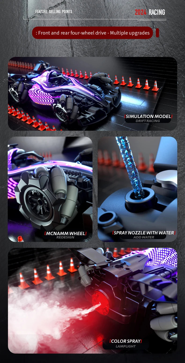 New Drift RC Car Remote Control Car Racing Spray 2.4G High Speed Off Road Competition Vehicle RC Boys Toys for Children Toy Gift - KHOY