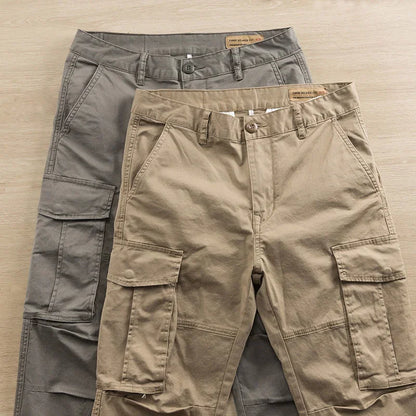 Men's Cargo Pants Work Wear Autumn Khaki Male Trousers Nylon Big Size Cheapest Designer Fashion Emo New in Baggy Long Slacks Y2k - KHOY