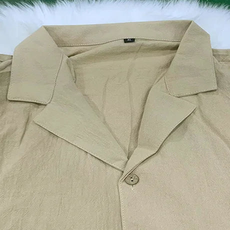 2025 Hawaiian Shirt Men's Shirt Hawaiian Cotton Shirt Short Sleeve Shirt Summer Casual Shirt Linen Summer Blouse Men - KHOY