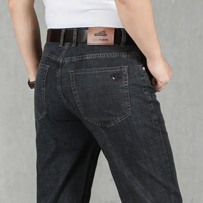 Jeans for Men Work Wear Male Cowboy Pants 2024 Fashion Trousers High Quality Original Classic Straight with Pockets New in Baggy - KHOY