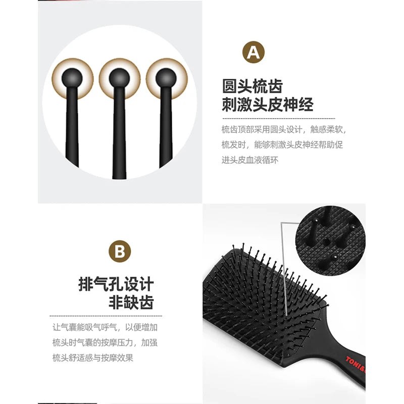 Professional Salon Air Hairdressing Cushion Comb Barbershop Anti-Static Hair Brush Massage Home Diy Curly Styling Tools - KHOY
