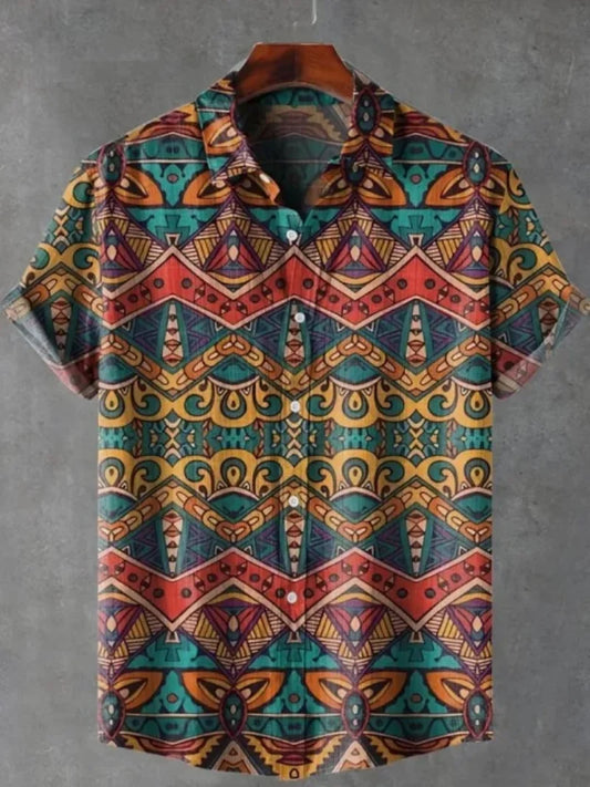 Hawaiian shirt 3D printed shirt retro casual summer vacation men's top - KHOY