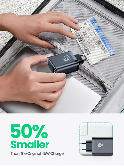 Tuodes 45w GaN Charger PPS PD USB Type C Fast Charging QC4.0 Quick Charge For iPhone 16 Macbook Air Tablet Samsung Xiaomi Laptop - KHOY