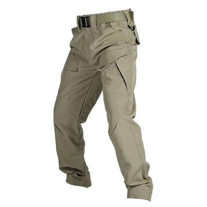 Men's Cargo Pants Multi-Pocket Work Trousers Casual Outdoor Hiking Military Tactical Pants Wear-Resisting Splash-proof Trousers - KHOY