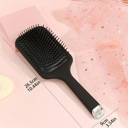 Black air cushion comb, hairbrush, paddle shaped hair comb, scalp massage comb, suitable for both men and women - KHOY
