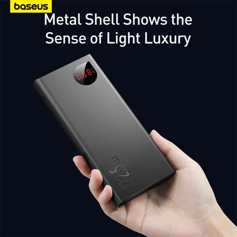 Baseus Power Bank 10000mAh 20000mAh 22.5W Fast Charging Powerbank Portable External Battery For iPhone 16 15 14 12 13 Pro Max - KHOY