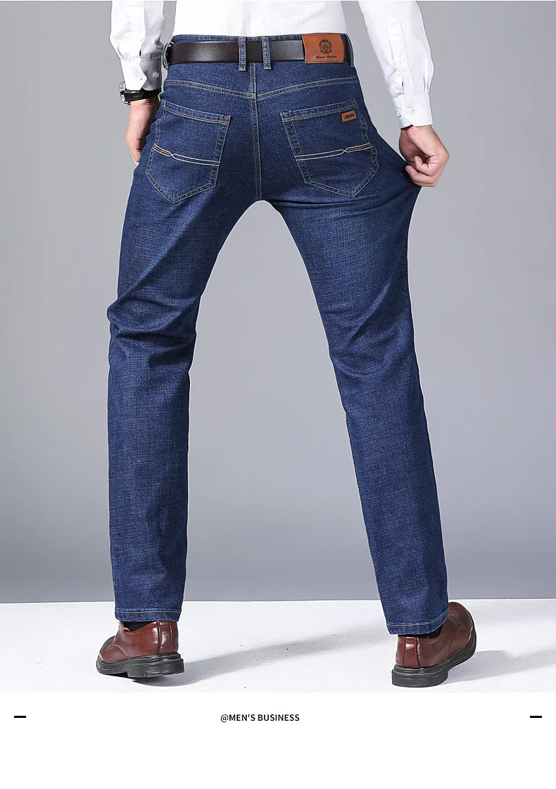 New Men Classic Jeans Jean Homme Pantalones Hombre Men Mannen Soft Black Biker Masculino Denim Overalls Mens Pants Size 32-38 - KHOY