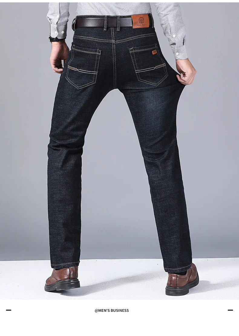 New Men Classic Jeans Jean Homme Pantalones Hombre Men Mannen Soft Black Biker Masculino Denim Overalls Mens Pants Size 32-38 - KHOY