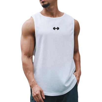 Summer Men's Gym Tank Top Fitness Training Clothing Quick-drying Loose Bodybuilding Sleeveless Shirt Men Fashion Basketball Vest - KHOY