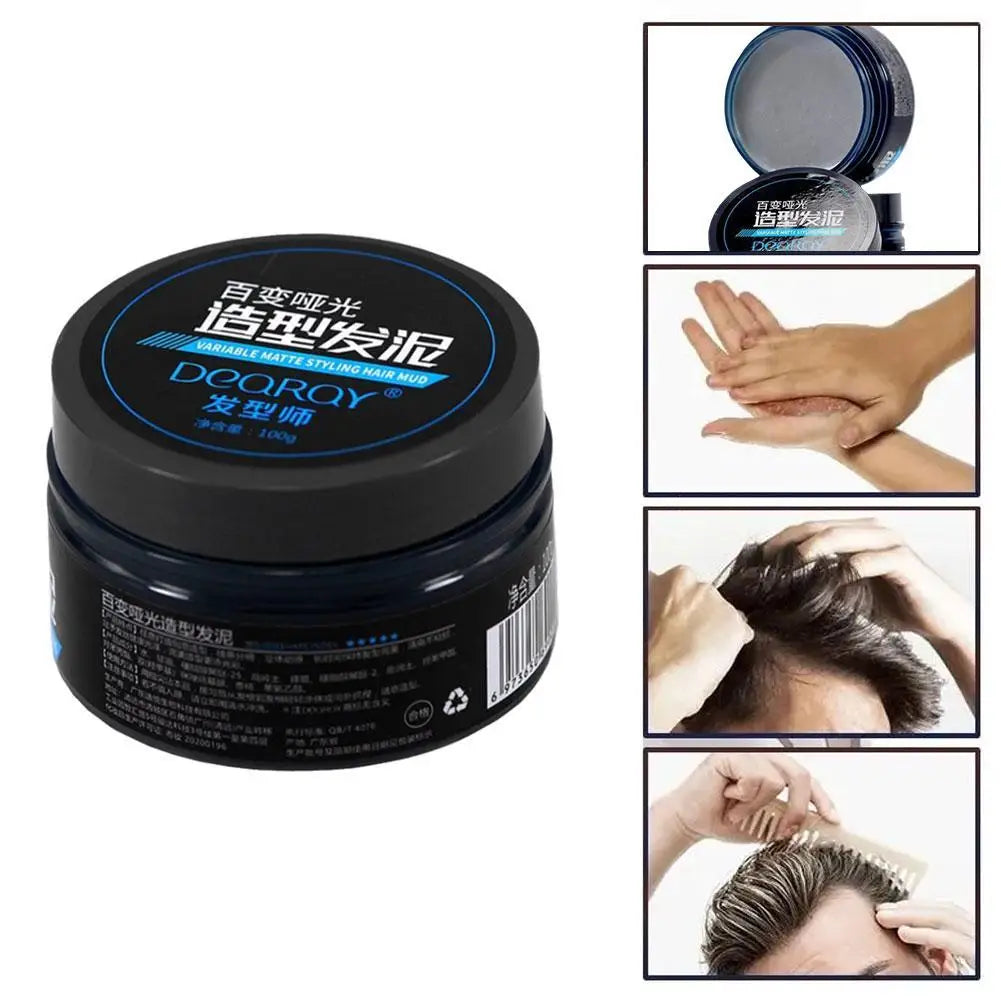 100ml Hair Clay Long-lasting Hair Cream for Men Hair Long-lasting Strong Modeling Hold Low Shine Hair Styling Wax 2 Color N EWW - KHOY