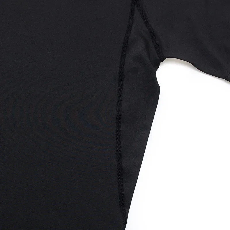 Men Compression Running T Shirt Fitness Tight Short Sleeve Tshirt Training Jogging Shirts Gym Sportswear Quick Dry Rashgard - KHOY