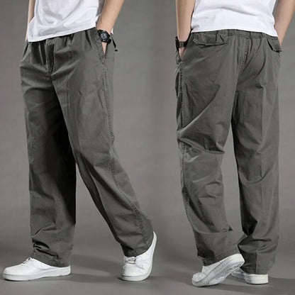 Men's Cargo Pants Summer 100% Cotton Work Wear New in Large Size 6XL Casual Climbing Joggers Sweatpants Hombre Autumn Trousers - KHOY