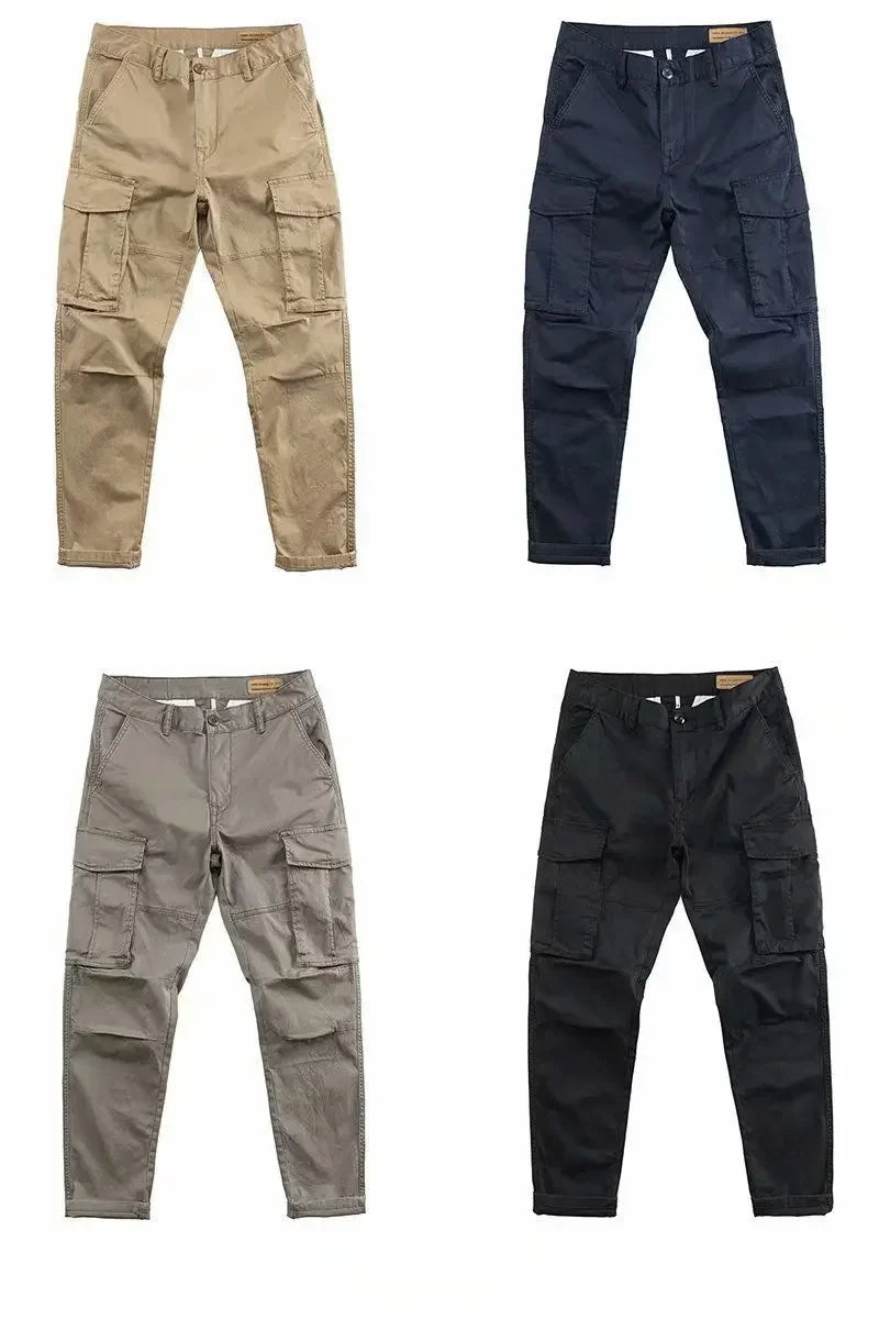 Men's Cargo Pants Work Wear Autumn Khaki Male Trousers Nylon Big Size Cheapest Designer Fashion Emo New in Baggy Long Slacks Y2k - KHOY