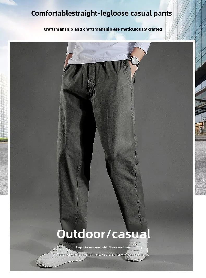 Men's Cargo Pants Summer 100% Cotton Work Wear New in Large Size 6XL Casual Climbing Joggers Sweatpants Hombre Autumn Trousers - KHOY
