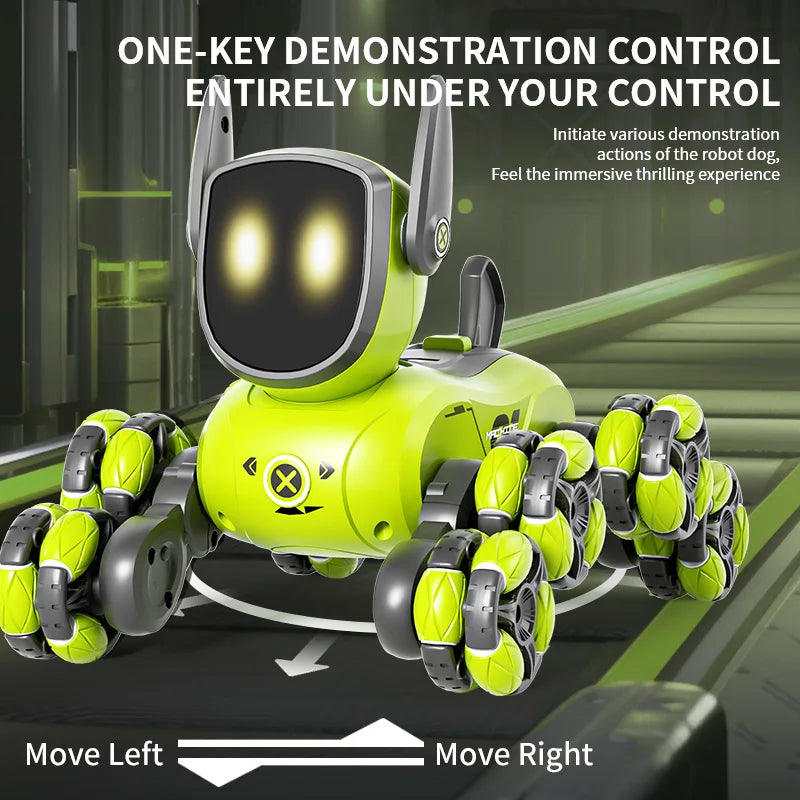 Remote control car Small Eight Wheel Gesture Sensing Multi functional Voice Interaction RC Stunt Machine Dog Q200 Children Toys - KHOY