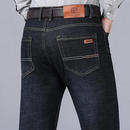 New Men Classic Jeans Jean Homme Pantalones Hombre Men Mannen Soft Black Biker Masculino Denim Overalls Mens Pants Size 32-38 - KHOY