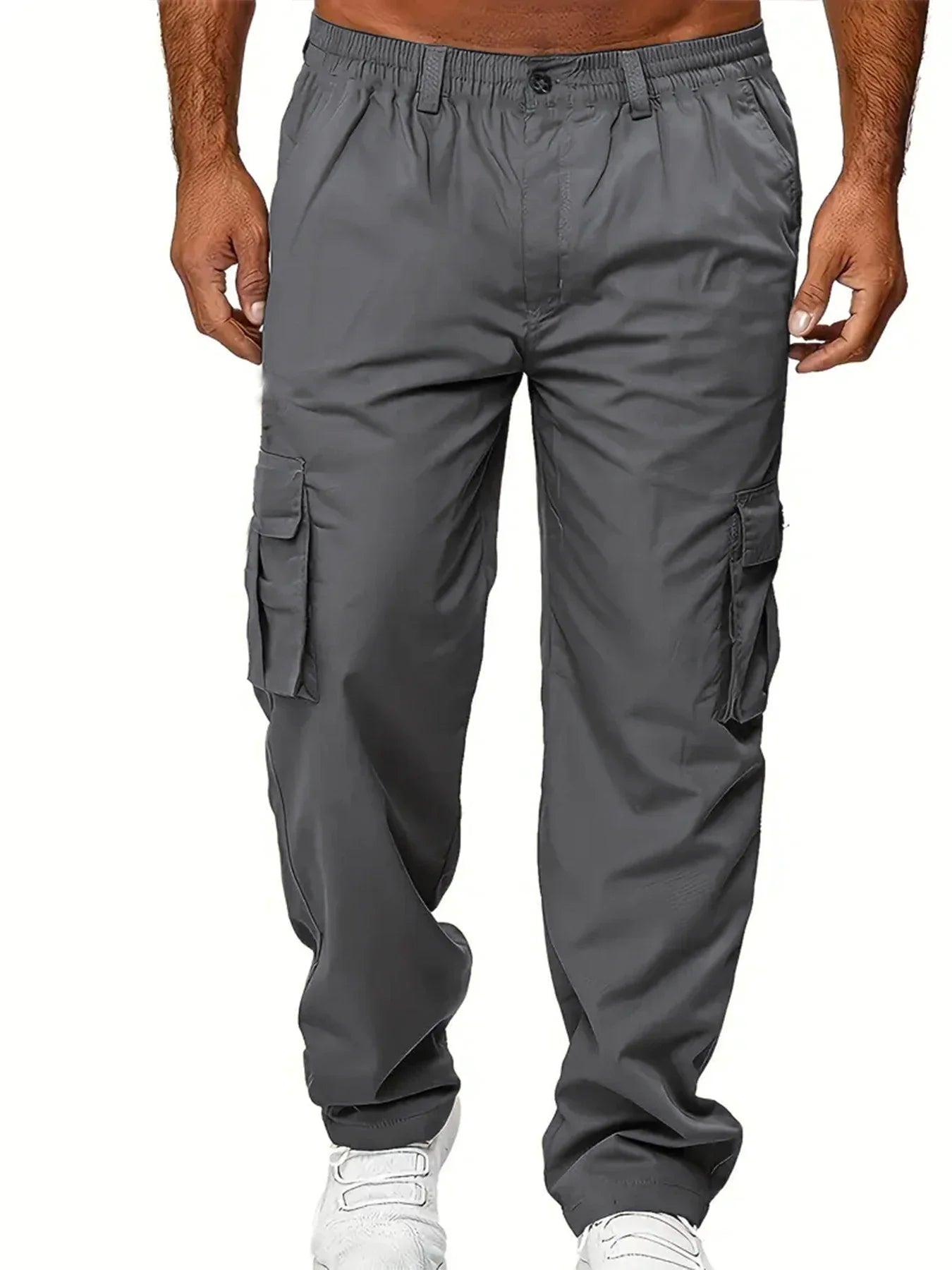Men's Cargo Pants Outdoor Work Trousers Summer Casual Multi-Pocket Long Trousers Durable Breathable Sweatpants Hiking Pants - KHOY