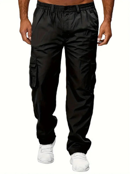 Men's Cargo Pants Outdoor Work Trousers Summer Casual Multi-Pocket Long Trousers Durable Breathable Sweatpants Hiking Pants - KHOY