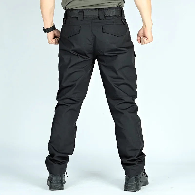 Men's Cargo Pants Multi-Pocket Work Trousers Casual Outdoor Hiking Military Tactical Pants Wear-Resisting Splash-proof Trousers - KHOY