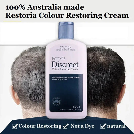 250ml Restoria Discreet Colour Restoring Cream,Grey Hair Treatment Reduce Grey Hair Care - Suitable for Men Women Shampoo - KHOY