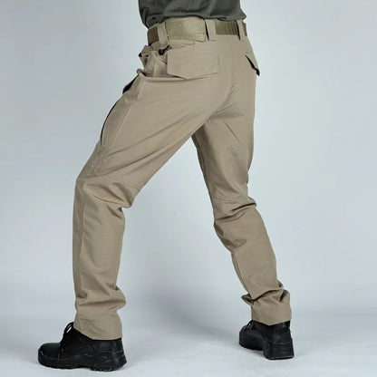 Men's Cargo Pants Multi-Pocket Work Trousers Casual Outdoor Hiking Military Tactical Pants Wear-Resisting Splash-proof Trousers - KHOY