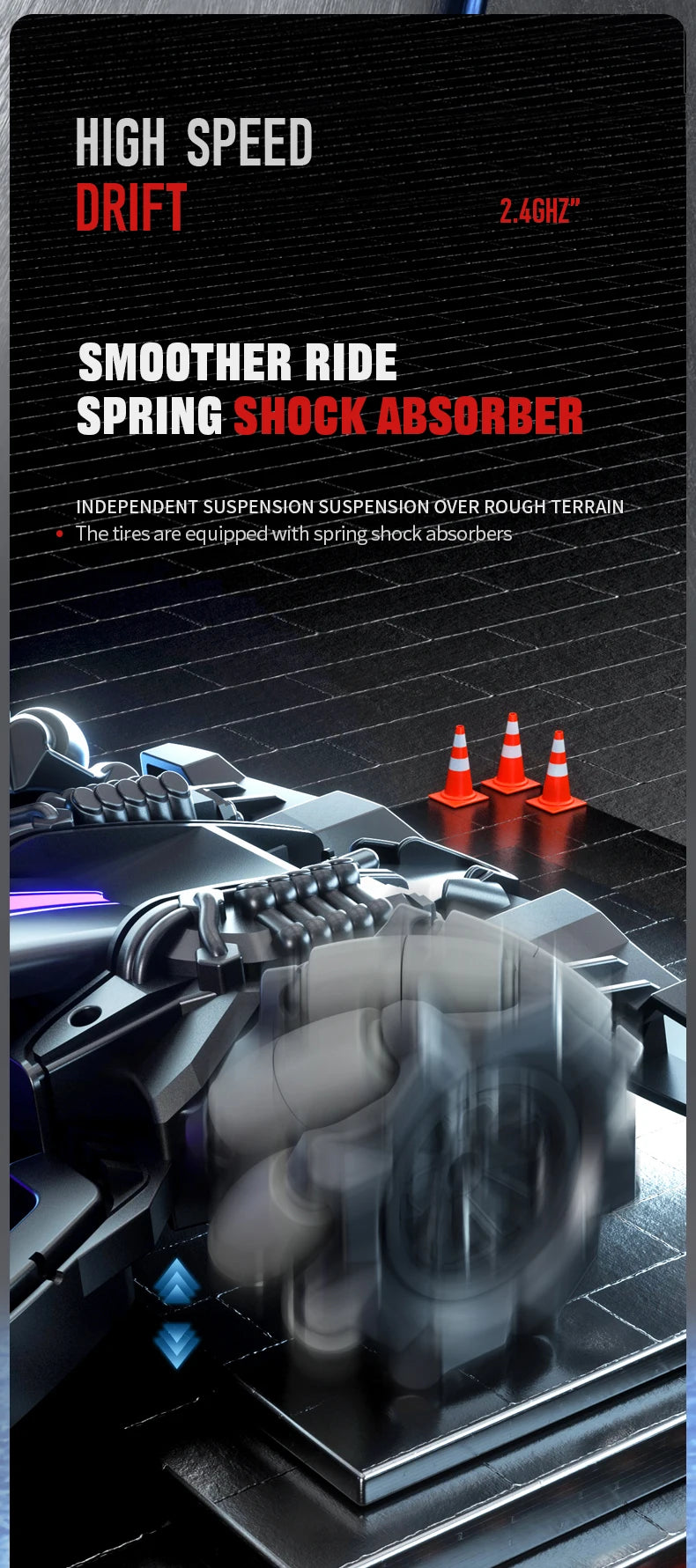New Drift RC Car Remote Control Car Racing Spray 2.4G High Speed Off Road Competition Vehicle RC Boys Toys for Children Toy Gift - KHOY