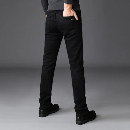 Men Classic Advanced Fashion Brand Jeans Jean Homme Man Soft Stretch Black Biker Masculino Denim Trousers Mens Pants Overalls - KHOY