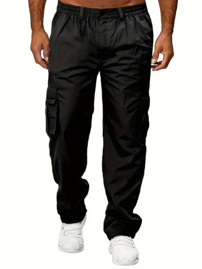 Men's Cargo Pants Outdoor Work Trousers Summer Casual Multi-Pocket Long Trousers Durable Breathable Sweatpants Hiking Pants - KHOY