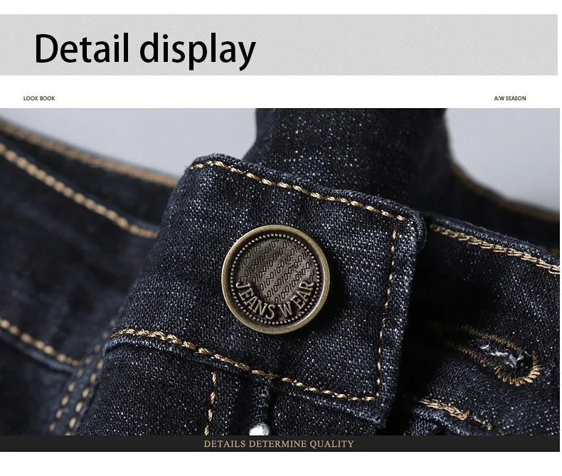 New Men Classic Jeans Jean Homme Pantalones Hombre Men Mannen Soft Black Biker Masculino Denim Overalls Mens Pants Size 32-38 - KHOY