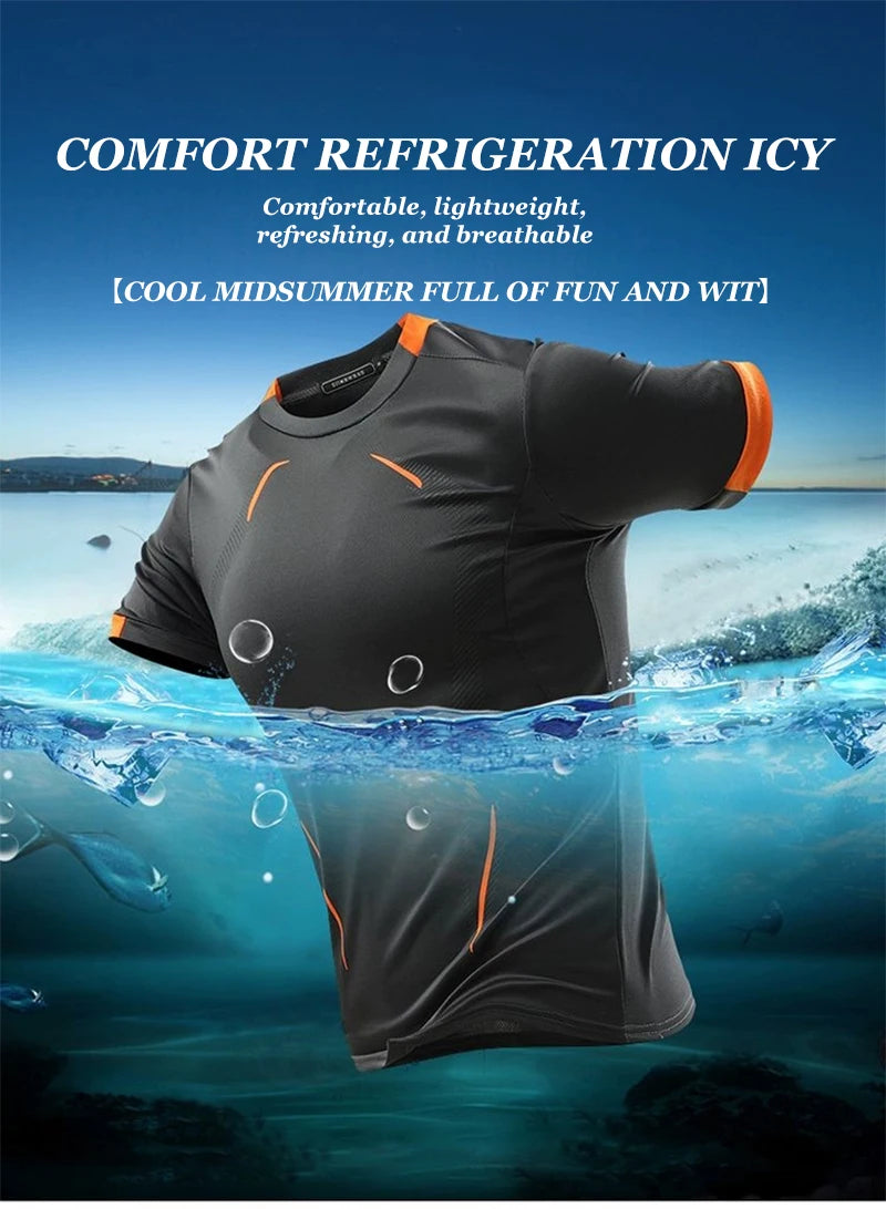 Men New Compression Shirt Men Fitness Gym Super Hero Sport Running T-Shirt Fitness Training Breathable Quick Dry Short Sleeve - KHOY